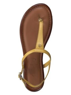 S.Oliver Leren Teensandalen Geel -Gstar Kleding Winkel s oliver leren teensandalen geel 3