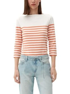 Shirt Wit/oranje -Gstar Kleding Winkel s oliver red label shirt wit oranje 1