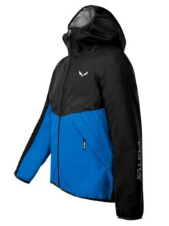 SALEWA Regenjas "Aqua" Zwart/blauw -Gstar Kleding Winkel salewa regenjas aqua zwart blauw 2