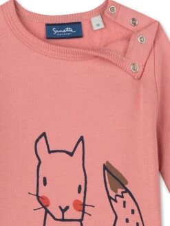 Sweatshirt "Sweet Squirrel" Lichtroze -Gstar Kleding Winkel sanetta kidswear sweatshirt sweet squirrel lichtroze 2