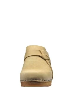 Sanita Leren Clogs "Manuella Square" Beige -Gstar Kleding Winkel sanita leren clogs manuella square beige 1
