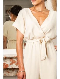 Jumpsuit "Yolene" Beige -Gstar Kleding Winkel scarlet jones jumpsuit yolene beige 3