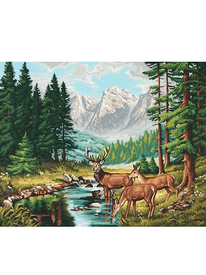 Schilderen-op-nummer-set "Vredig Berglandschap" - Vanaf 12 Jaar 3 Schilderen-op-nummer-set "Vredig Berglandschap" - Vanaf 12 Jaar