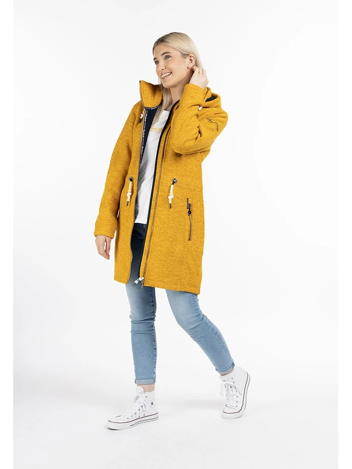 Schmuddelwedda Fleece Mantel Mosterdgeel 3 Schmuddelwedda Fleece Mantel Mosterdgeel