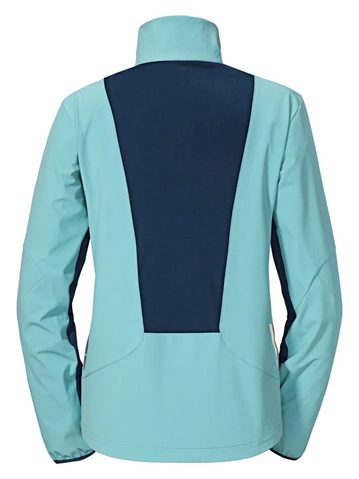 Schöffel Softshelljas "Rinen" Turquoise/donkerblauw 4 Schöffel Softshelljas "Rinen" Turquoise/donkerblauw - Afbeelding 2