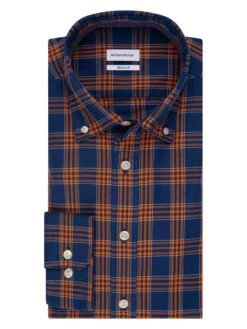 Seidensticker Blouse - Regular Fit - Blauw/oranje -Gstar Kleding Winkel seidensticker blouse regular fit blauw oranje 3