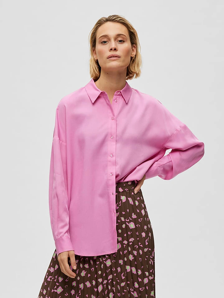 Selected Femme Blouse "Sanni" Roze 3 Selected Femme Blouse "Sanni" Roze