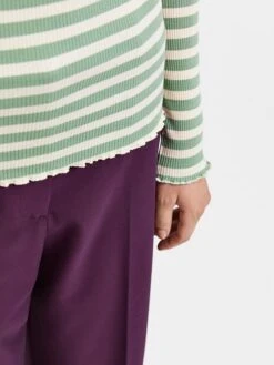 Selected Femme Longsleeve "Anna" Groen/wit -Gstar Kleding Winkel selected femme longsleeve anna groen wit 4