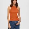 Selected Femme Top "Anna" Oranje -Gstar Kleding Winkel selected femme top anna oranje