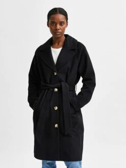 Selected Femme Tussenmantel "Milan" Zwart -Gstar Kleding Winkel selected femme tussenmantel milan zwart 2