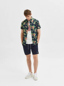 Selected Homme Blouse "Crazy" - Slim Fit - Donkerblauw -Gstar Kleding Winkel selected homme blouse crazy slim fit donkerblauw 2