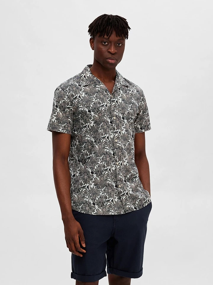 Selected Homme Blouse "Crazy" - Slim Fit - Grijs 3 Selected Homme Blouse "Crazy" - Slim Fit - Grijs