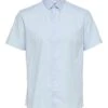 Selected Homme Blouse "Pinpoint" - Slim Fit - Lichtblauw