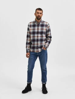 Selected Homme Blouse - Relaxed Fit - Zwart/oranje/meerkleurig -Gstar Kleding Winkel selected homme blouse relaxed fit zwart oranje meerkleurig 2