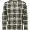Selected Homme Blouse "Robin" - Slim Fit - In Khak/wit -Gstar Kleding Winkel selected homme blouse robin slim fit in khak wit