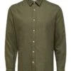 Selected Homme Blouse "Robin" - Slim Fit - Kaki -Gstar Kleding Winkel selected homme blouse robin slim fit kaki