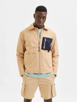 Selected Homme Tussenjas "Albert" Beige -Gstar Kleding Winkel selected homme tussenjas albert beige 1