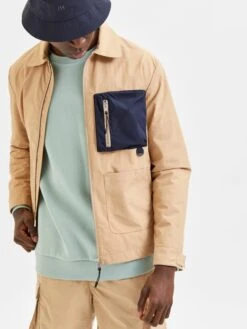 Selected Homme Tussenjas "Albert" Beige -Gstar Kleding Winkel selected homme tussenjas albert beige 4