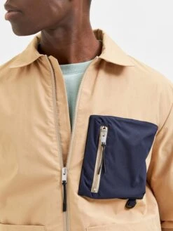 Selected Homme Tussenjas "Albert" Beige -Gstar Kleding Winkel selected homme tussenjas albert beige 5