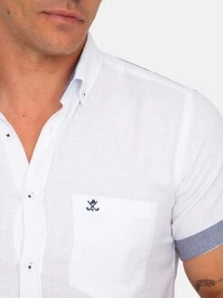 Blouse "Bonte" Wit -Gstar Kleding Winkel sir raymond tailor blouse bonte wit 2