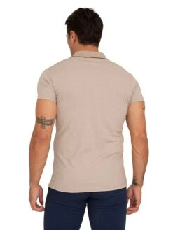 Poloshirt "Interlok" Beige -Gstar Kleding Winkel sir raymond tailor poloshirt interlok beige 1