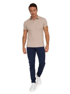 Poloshirt "Interlok" Beige -Gstar Kleding Winkel sir raymond tailor poloshirt interlok beige 2