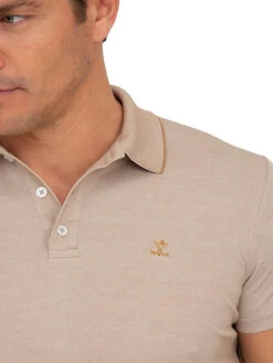 Poloshirt "Interlok" Beige -Gstar Kleding Winkel sir raymond tailor poloshirt interlok beige 3