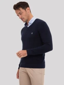 Trui "Liva" Donkerblauw -Gstar Kleding Winkel sir raymond tailor trui liva donkerblauw 1