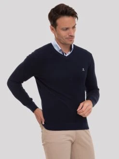 Trui "Liva" Donkerblauw -Gstar Kleding Winkel sir raymond tailor trui liva donkerblauw 2