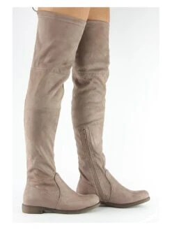 Over-the-kneelaarzen Beige -Gstar Kleding Winkel sixth sens over the kneelaarzen beige 4