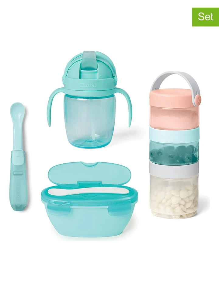Skip Hop 4-delige Set: Containers Voor Babyvoedsel Turquoise/lichtroze 3 Skip Hop 4-delige Set: Containers Voor Babyvoedsel Turquoise/lichtroze