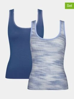 Sloggi 2-delige Set: Tops Lichtblauw/blauw