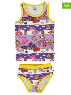 Småfolk 2-delige Ondergoedset "Landscape" Paars