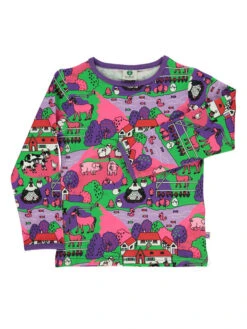 Småfolk Longsleeve "Farm" Meerkleurig