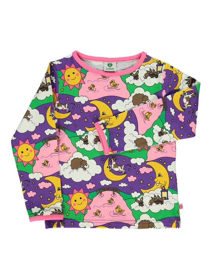 Småfolk Longsleeve "Night Landscape" Meerkleurig 3 Småfolk Longsleeve "Night Landscape" Meerkleurig