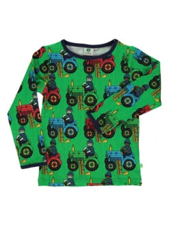 Småfolk Longsleeve "Tractor" Groen
