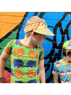 Småfolk Shirt "Dinosaur" Groen -Gstar Kleding Winkel smafolk shirt dinosaur groen 1