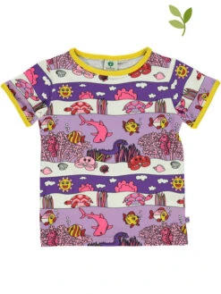 Småfolk Shirt "Landscape" Paars