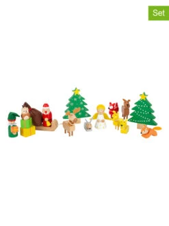 Small Foot 17-delige Speelset "Kerst Van De Bosdieren" - Vanaf 3 Jaar