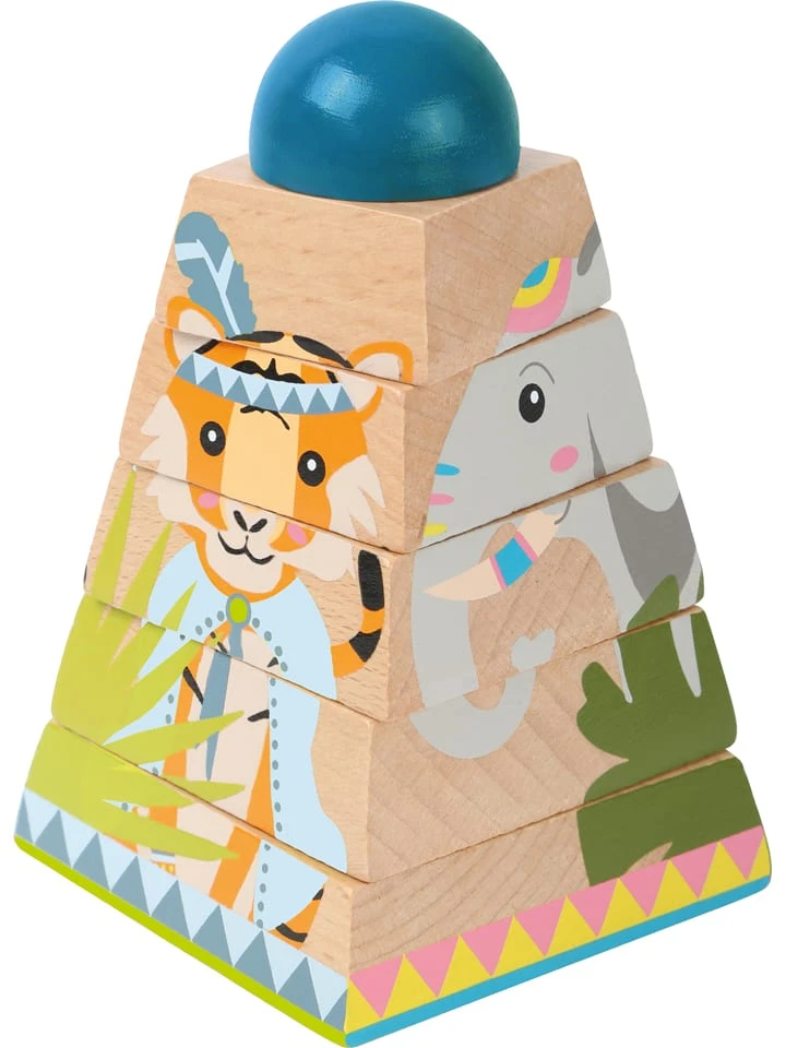 Small Foot Stapeltoren "Jungle" - Vanaf 12 Maanden 4 Small Foot Stapeltoren "Jungle" - Vanaf 12 Maanden - Afbeelding 2
