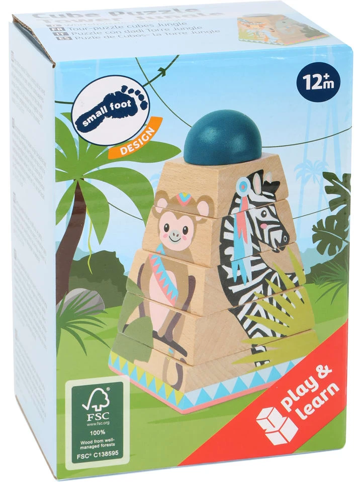 Small Foot Stapeltoren "Jungle" - Vanaf 12 Maanden 6 Small Foot Stapeltoren "Jungle" - Vanaf 12 Maanden - Afbeelding 4