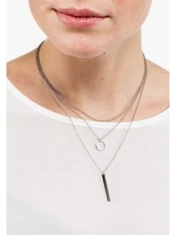 Ketting Met Hangers - (L)50 Cm -Gstar Kleding Winkel steel art ketting met hangers l 50 cm 2