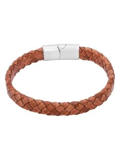 Leren Armband Cognackleurig -Gstar Kleding Winkel steel art leren armband cognackleurig 1