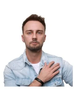 Leren Armband Zwart -Gstar Kleding Winkel steel art leren armband zwart 2