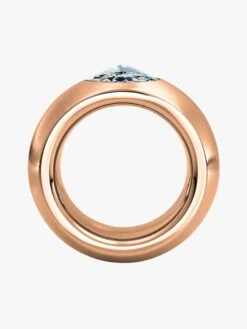 Rosévergulde Ring Met Kristal -Gstar Kleding Winkel steel art rosevergulde ring met kristal 2