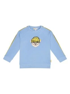Steiff Sweatshirt Lichtblauw/geel