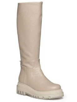 Steve Madden Leren Laarzen "Maddox" Beige -Gstar Kleding Winkel steve madden leren laarzen maddox beige 1