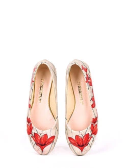 Ballerina's Beige/rood -Gstar Kleding Winkel streetfly ballerinas beige rood 2