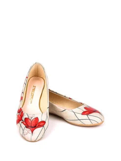 Ballerina's Beige/rood -Gstar Kleding Winkel streetfly ballerinas beige rood 4