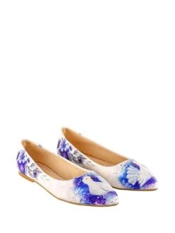 Ballerina's Wit/blauw -Gstar Kleding Winkel streetfly ballerinas wit blauw 1